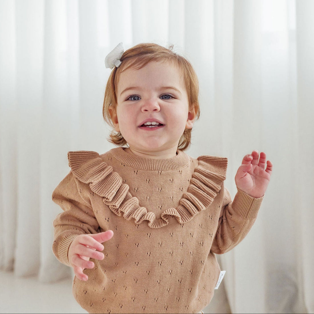 Cocoa Ruffle Knit Jumper