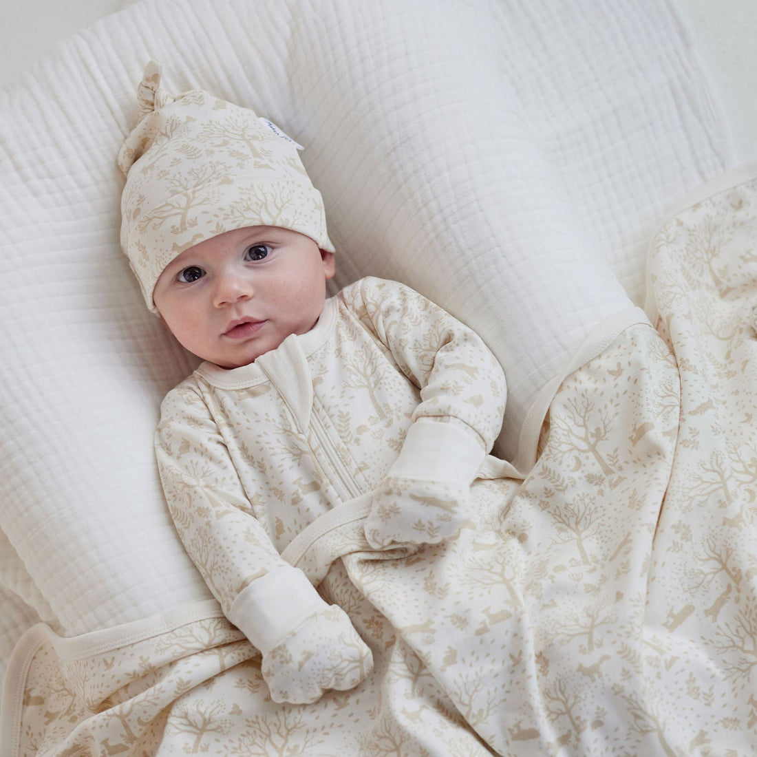 Woodland Ditsy Zip Romper