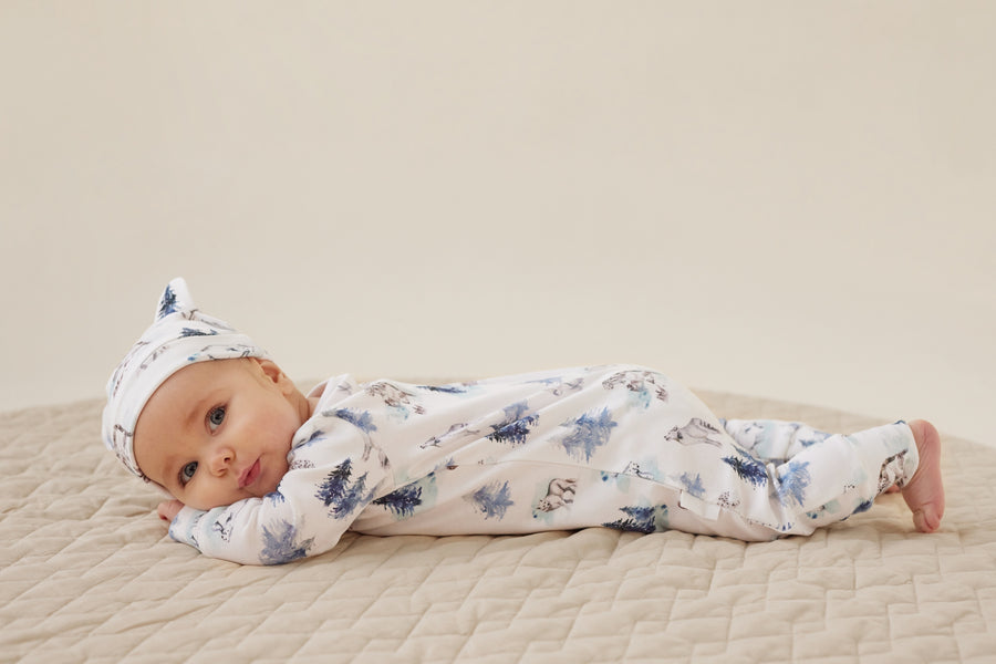 Snow Animals Zip Romper