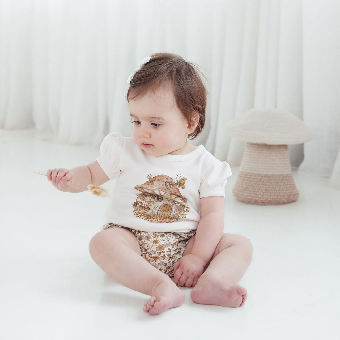 Mushroom Print Onesie