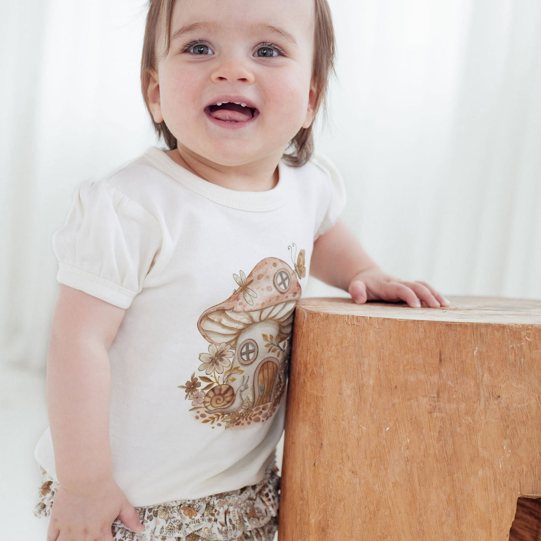 Mushroom Print Onesie