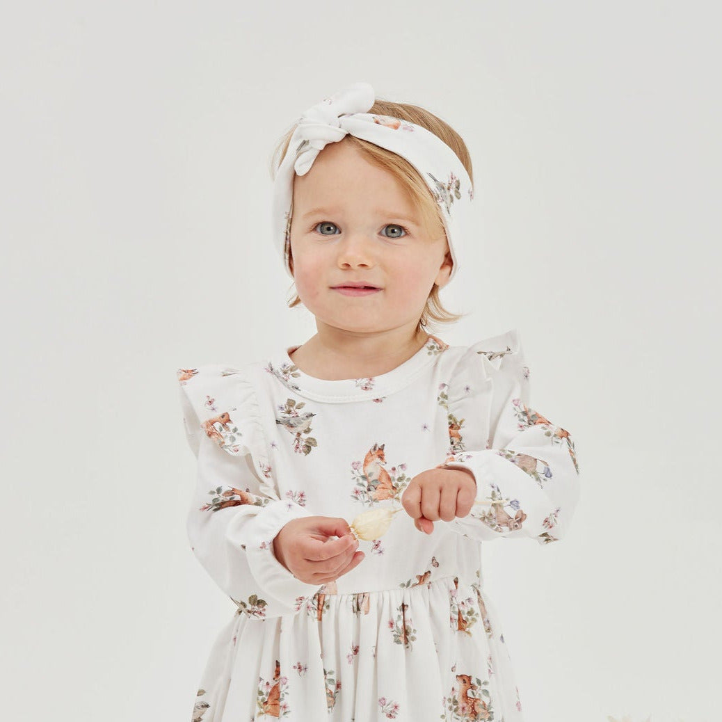 Baby Girls Bow Vintage Meadow Headband Flowers