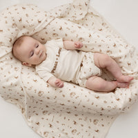 Natural Christmas Happy Holidays Baby Wrap Swaddle Blanket