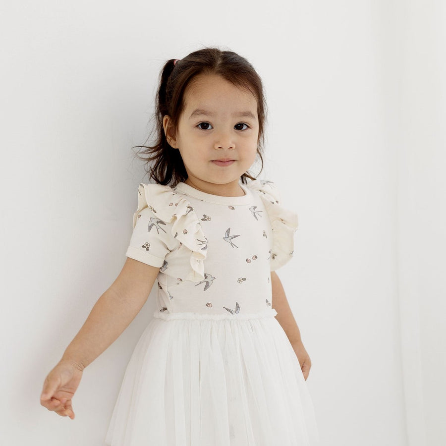 Baby & Toddler Girls Bird Swallow Tutu Dress Tulle White