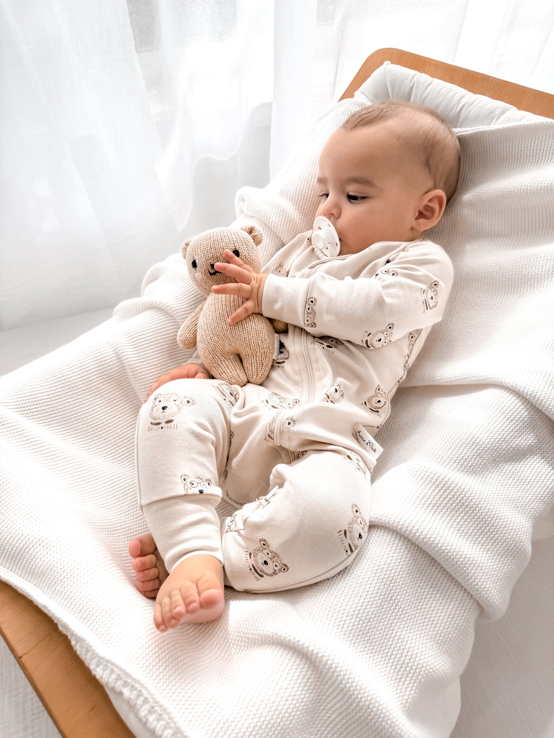 Byron Bear Zip Romper