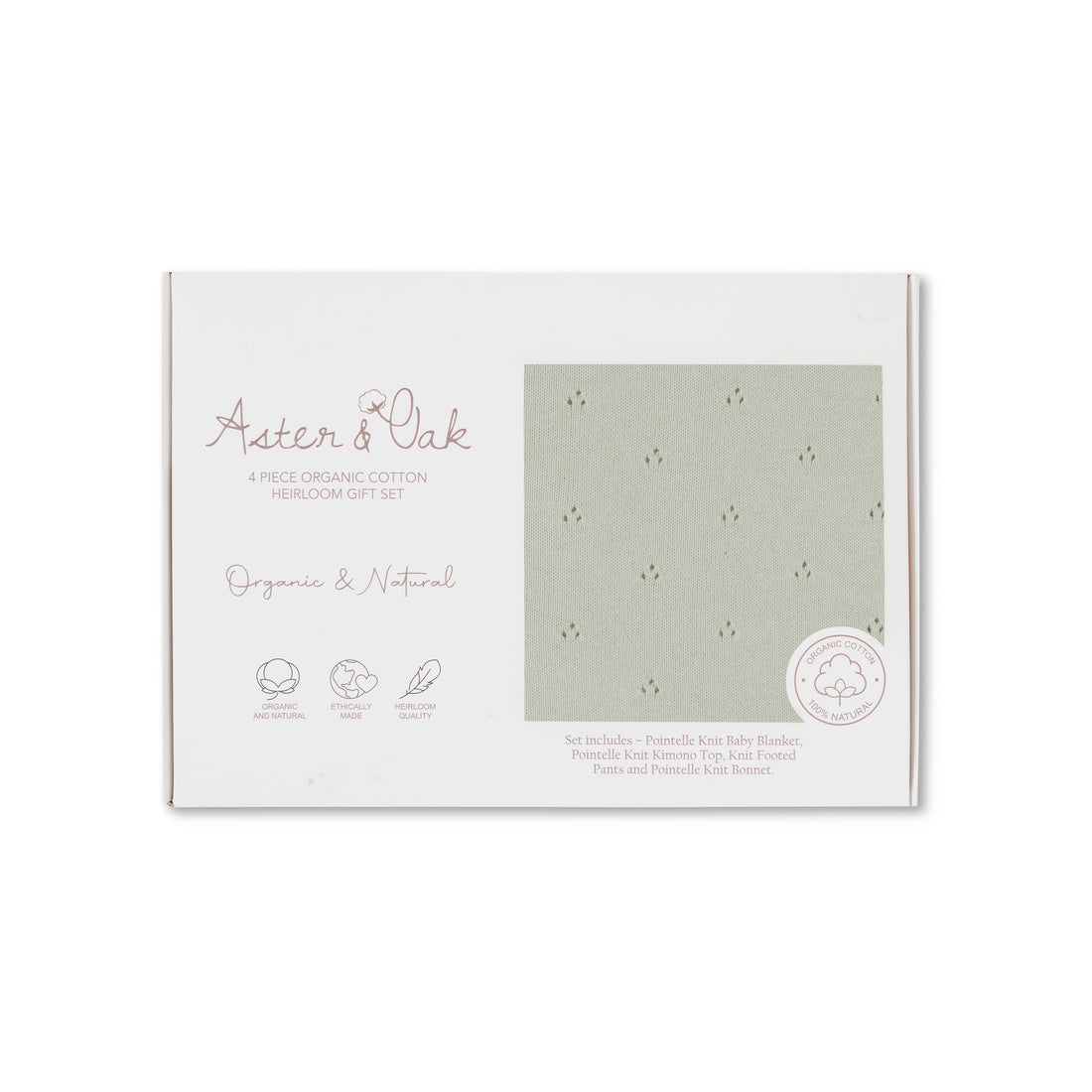 Heirloom Knit 4 Piece Gift Set - Sage
