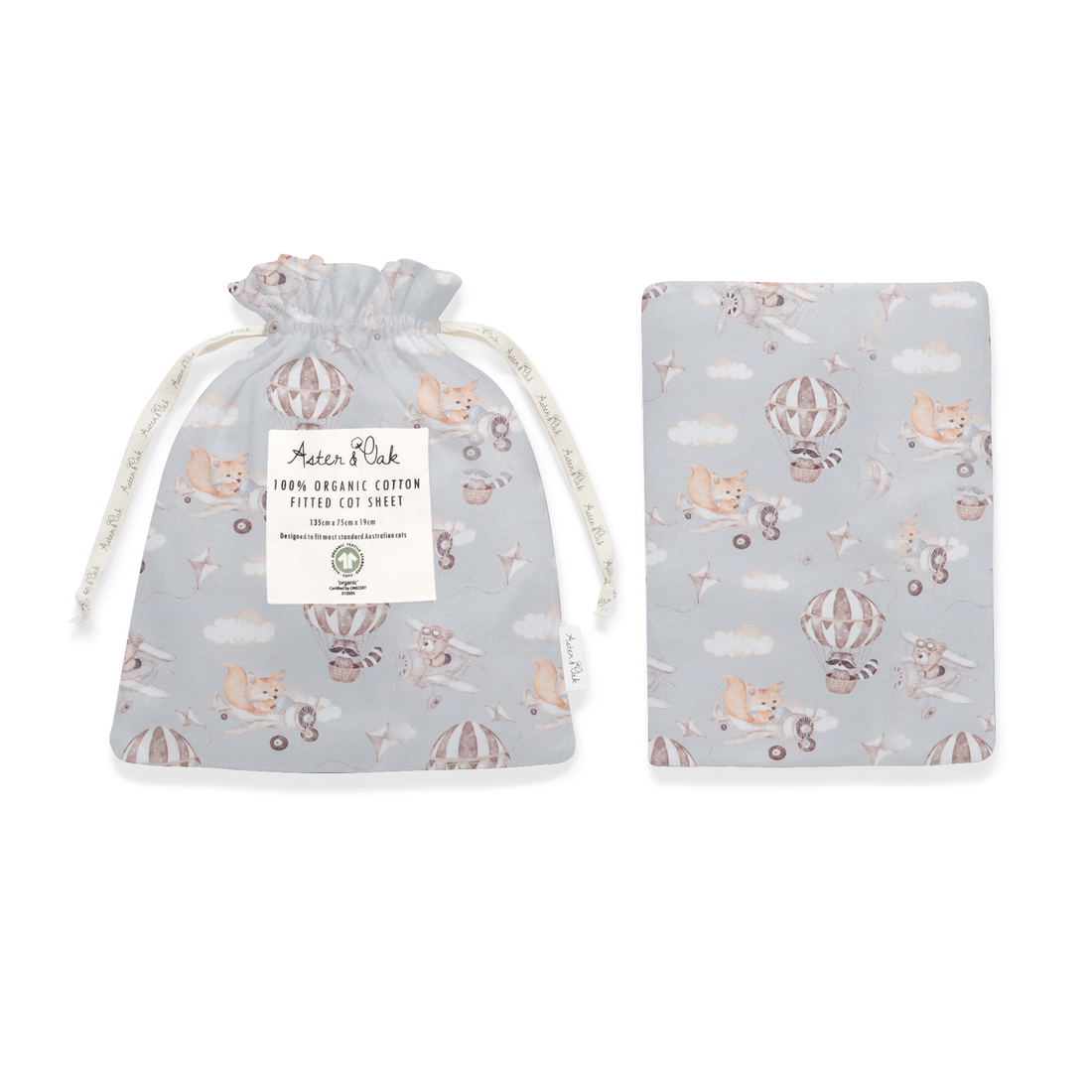 Flying Friends Cot Sheet