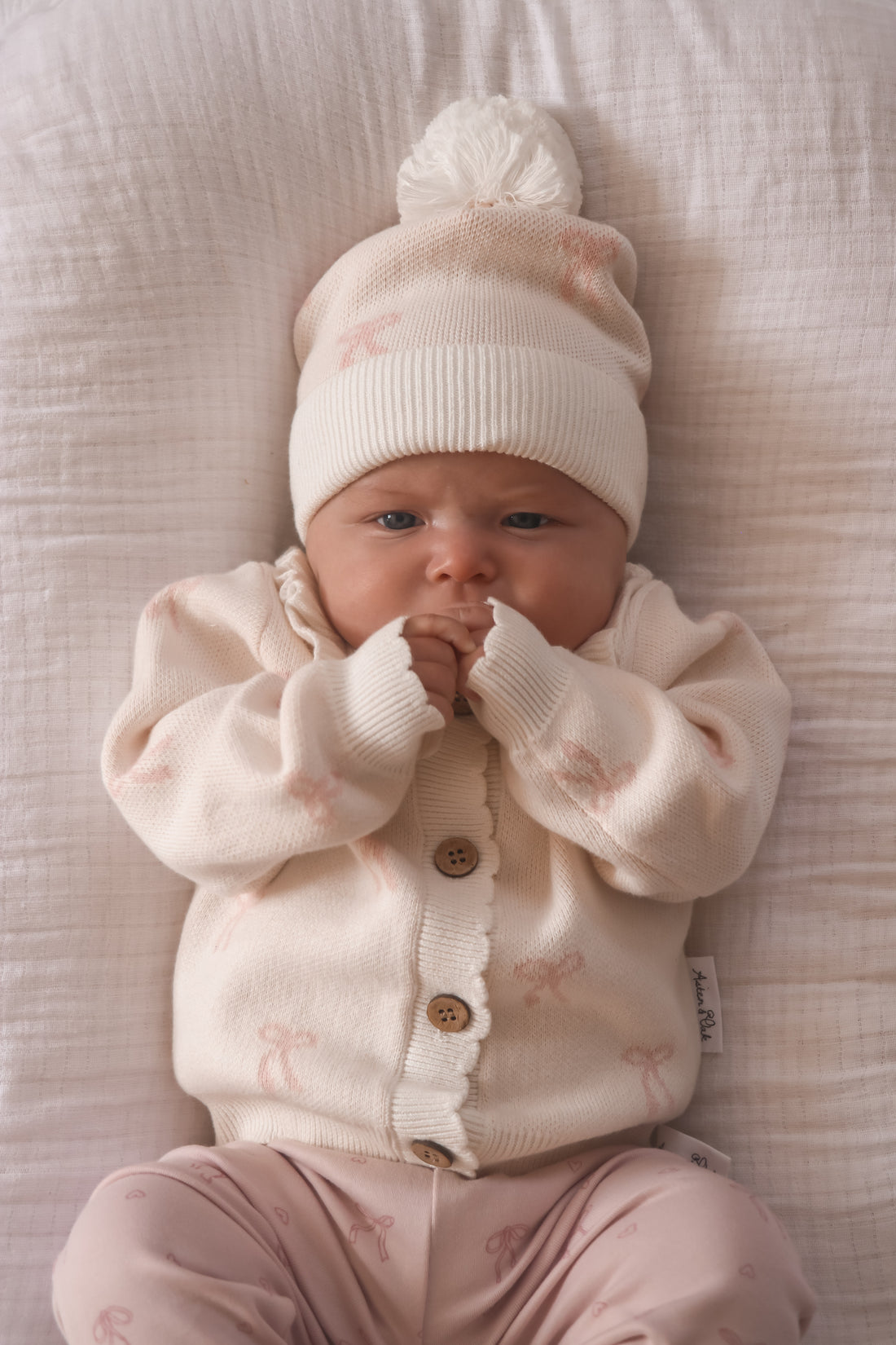 Coconut Bow Knit Cardigan