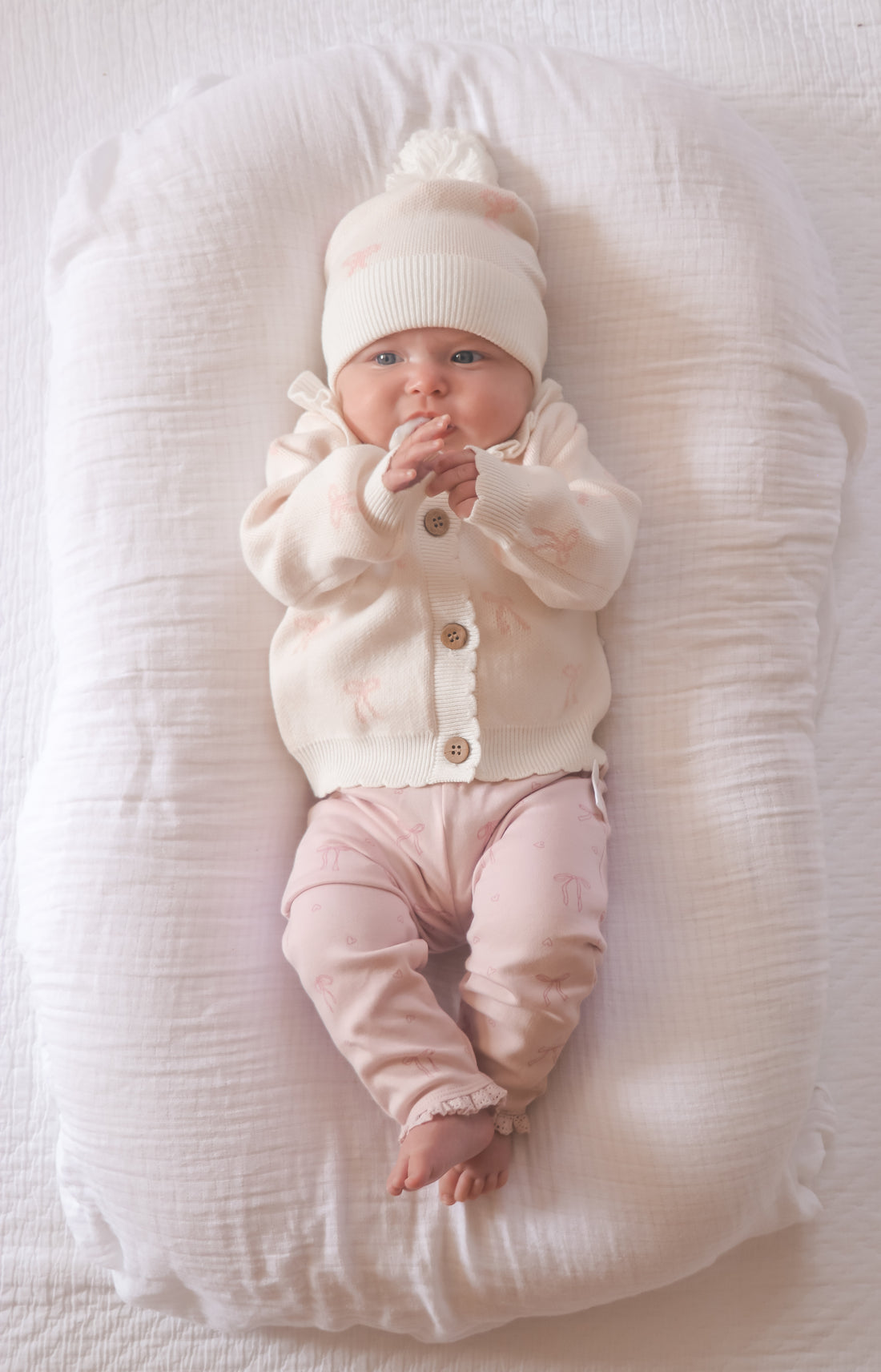 Coconut Bow Knit Cardigan