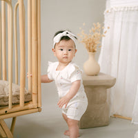 Cherry Short Sleeve Zip Romper