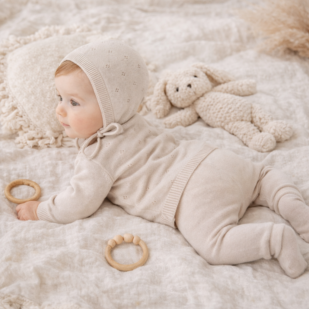 Heirloom Knit 4 Piece Gift Set - Taupe