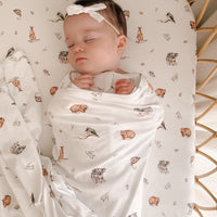 Native Animals Cot Sheet