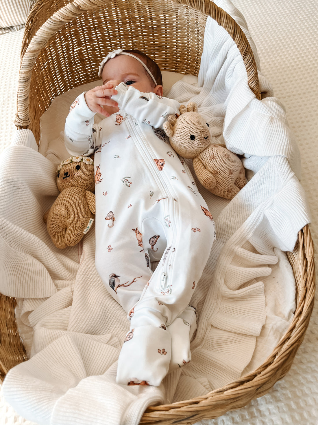 Native Animals LS Zip Romper