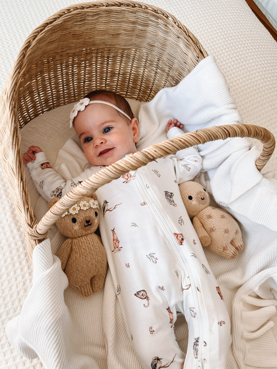 Native Animals LS Zip Romper