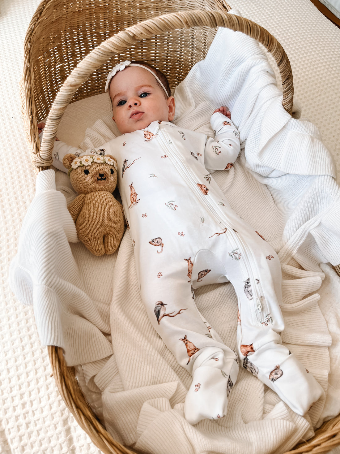 Native Animals LS Zip Romper