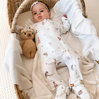 Native Animals LS Zip Romper