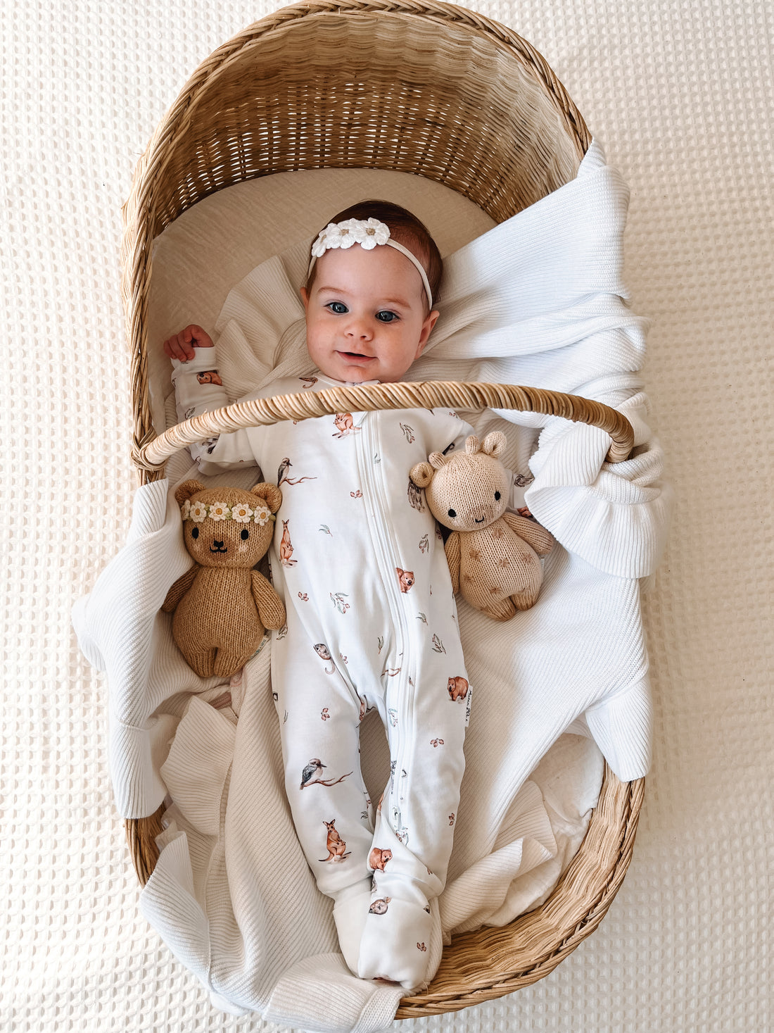 Native Animals LS Zip Romper
