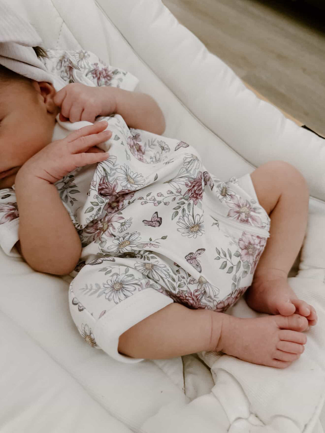 Daisy Floral SS Zip Romper