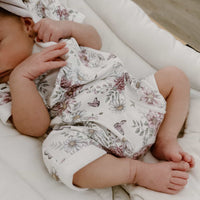 Daisy Floral SS Zip Romper