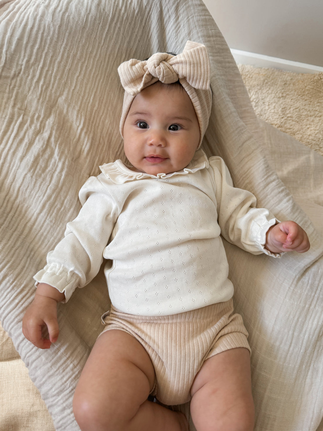 Ivory Pointelle LS Top