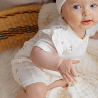 Cherry Short Sleeve Zip Romper