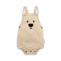 Taupe Kangaroo Knit Romper