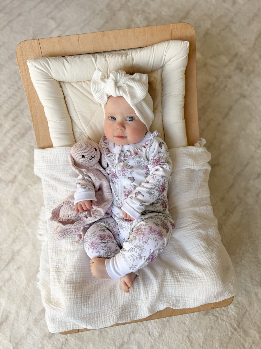 Daisy Floral LS Zip Romper