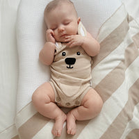 Taupe Kangaroo Knit Romper