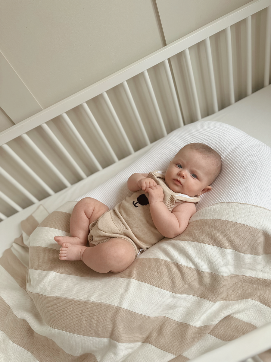 Taupe Kangaroo Knit Romper