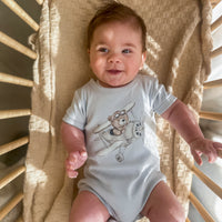 Flying Oli Bear Print Onesie