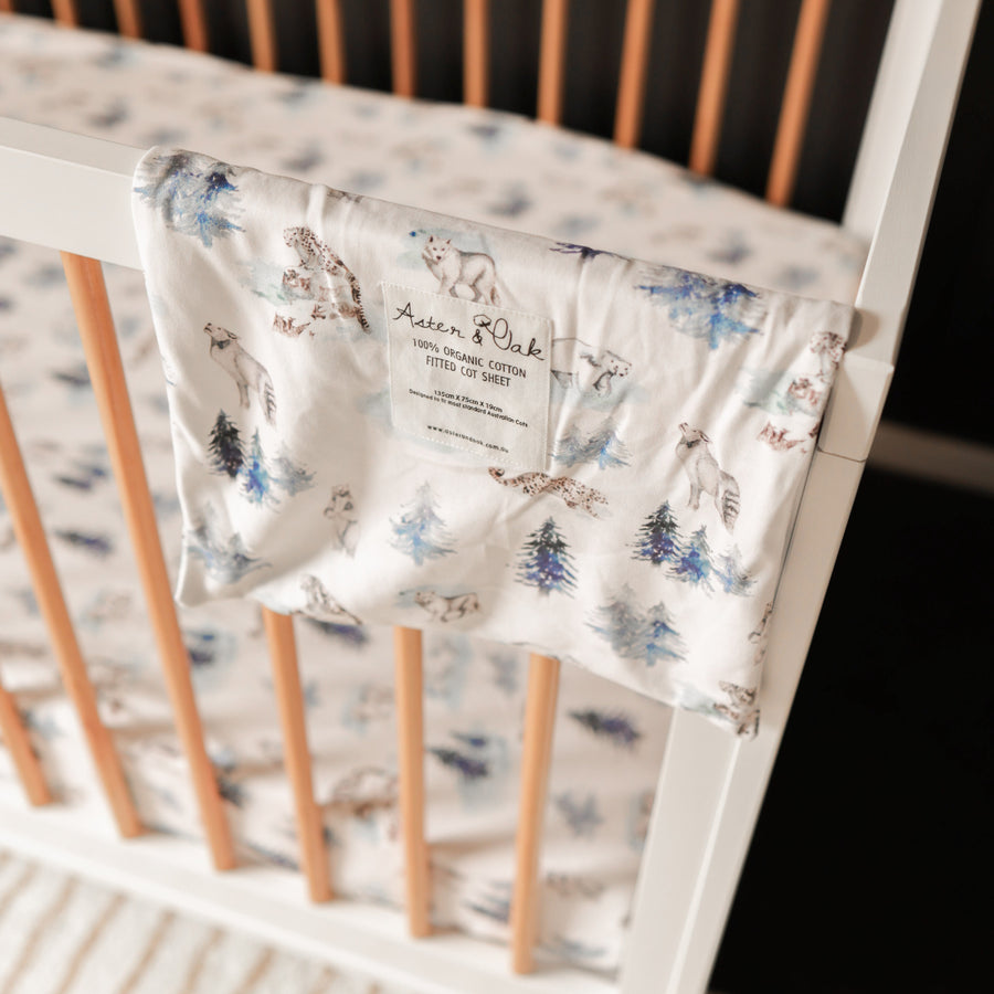 Snow Animals Cot Sheet