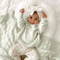 Baby & Toddler Girls Sage Ruffle Knit Jumper Cotton