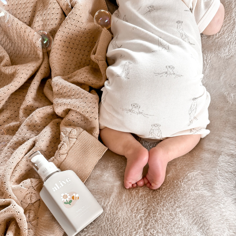 Sand Knit Heirloom Blanket