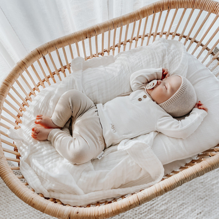 Organic Cotton Baby Newborn Swaddle White Muslin Blanket