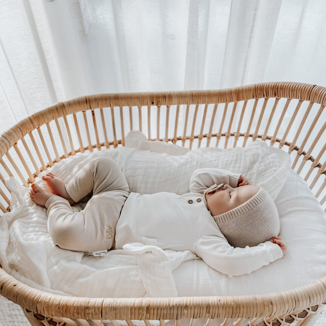 Organic Cotton Baby Newborn Swaddle White Muslin Blanket