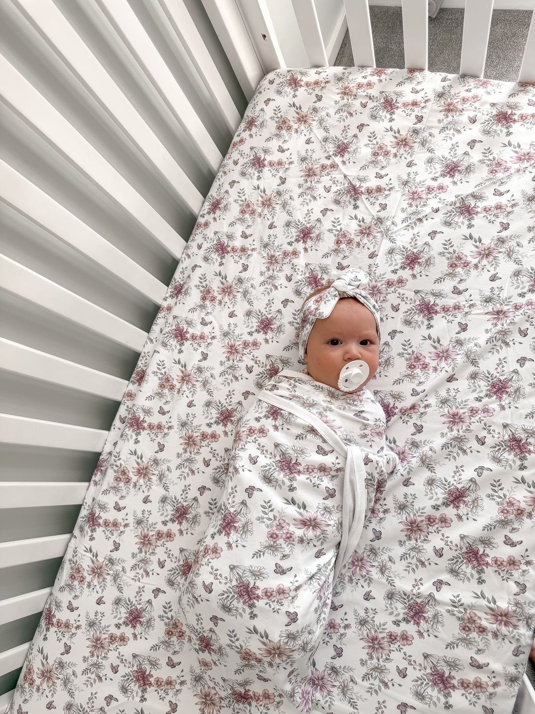 Daisy Floral Organic Cot Sheet