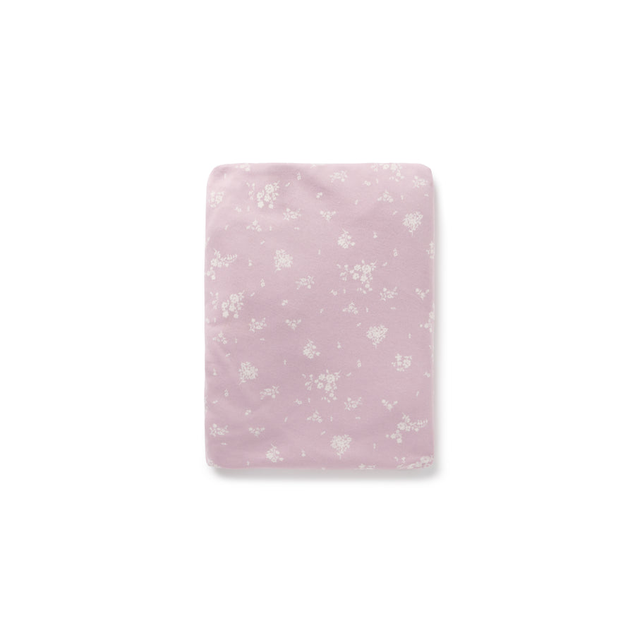Baby Girls Pink Cotton Flower Willow Floral Cot Sheet