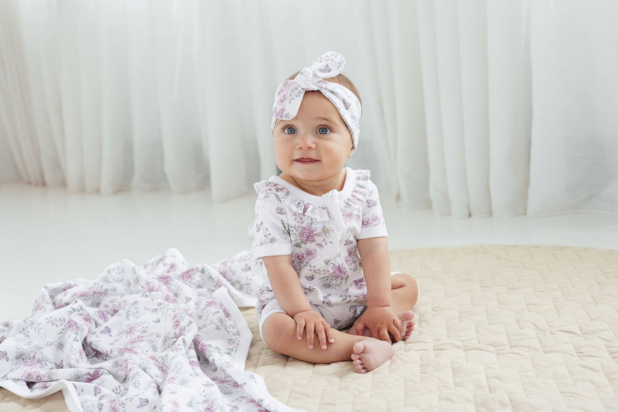 Daisy Floral SS Zip Romper