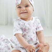 Daisy Floral SS Zip Romper