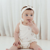 Cherry Bubble Tie Romper