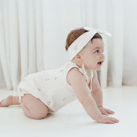 Cherry Bubble Tie Romper
