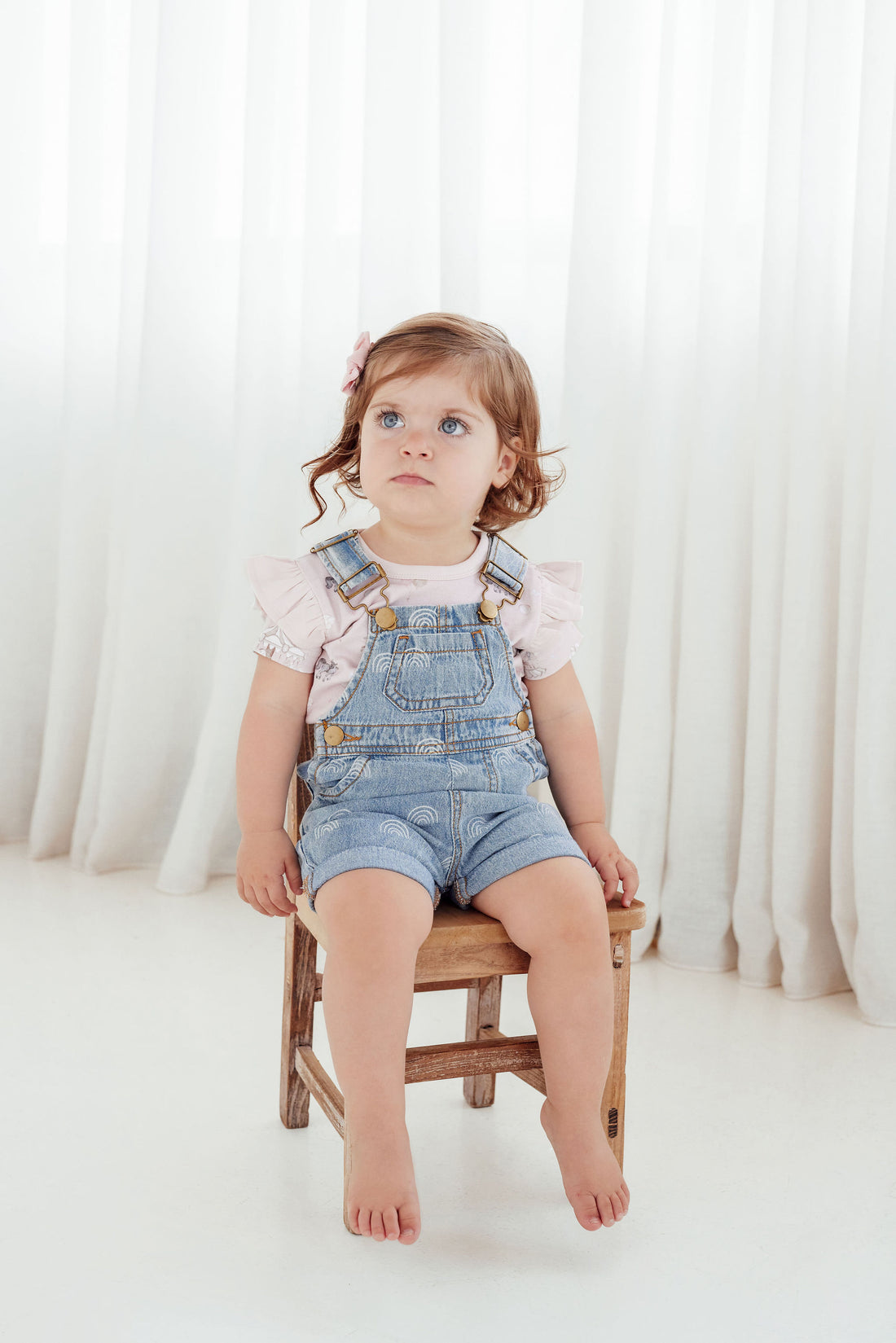 Light Denim Rainbow Overalls
