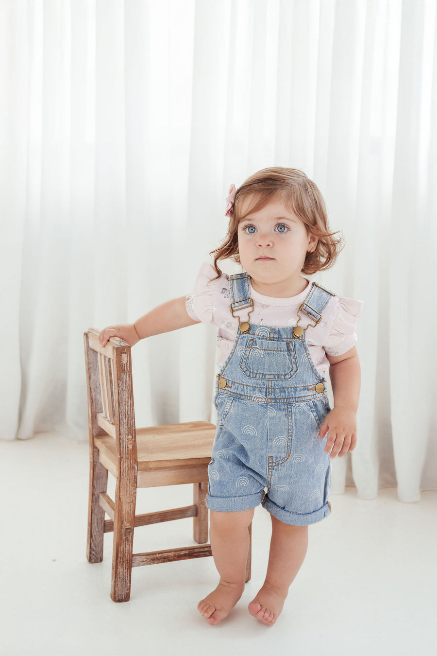 Light Denim Rainbow Overalls
