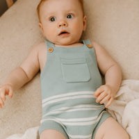 Eucalyptus Stripe Knit Romper