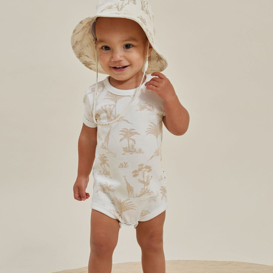 Baby Bodysuit Jungle AOP Onesie White Boho Palms