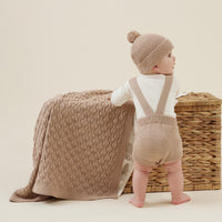 Baby Boy Toddler Knitted Taupe Brown Knit Beanie