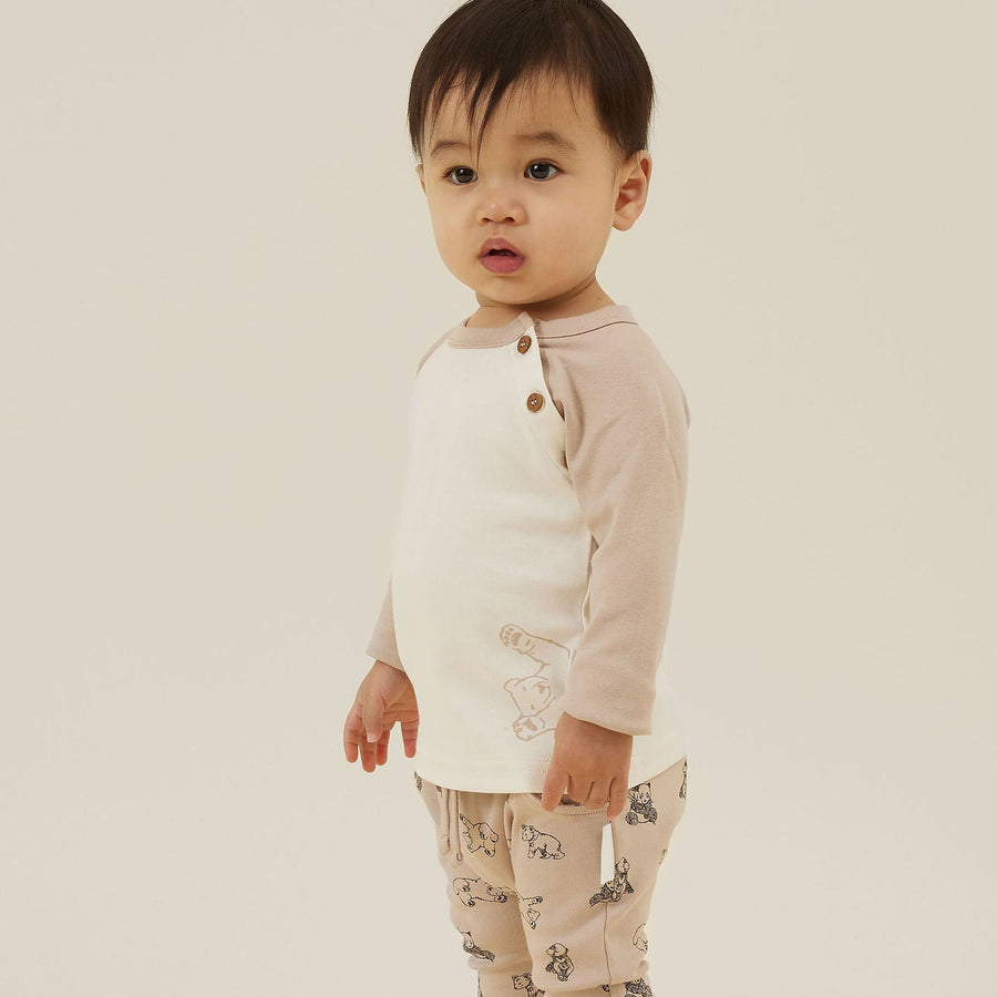 Aster & Oak Baby Bears Harem Pants Brown Slouch Classic
