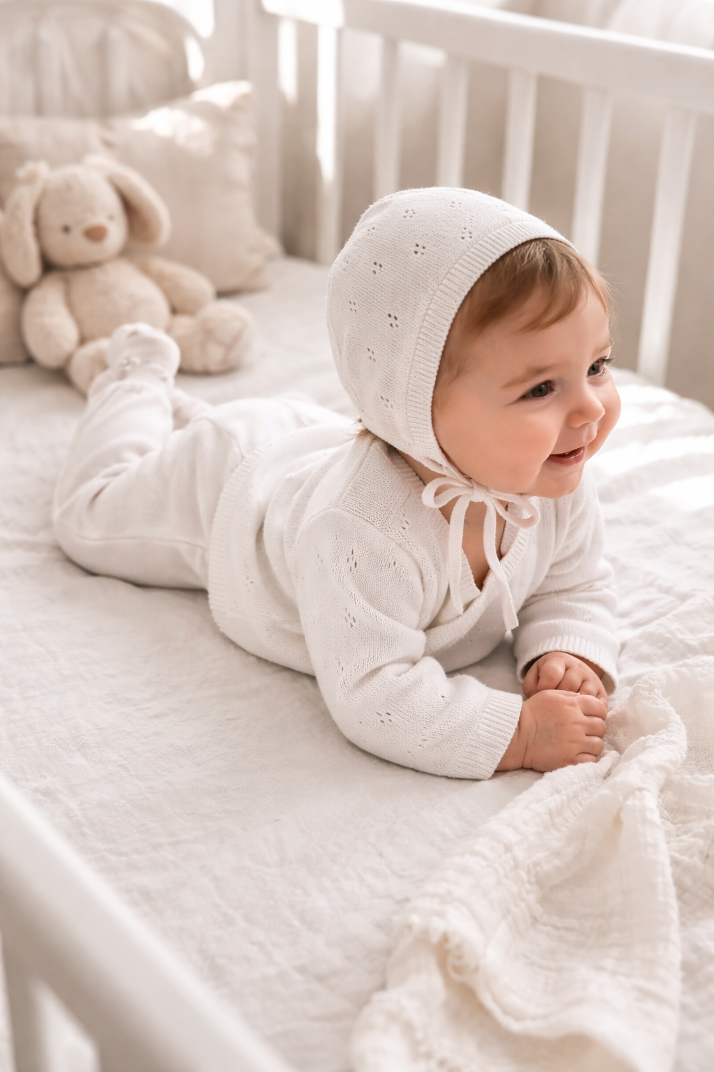 Heirloom Knit 4 Piece Gift Set - White