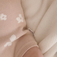 Flower Ruffle Knit Romper