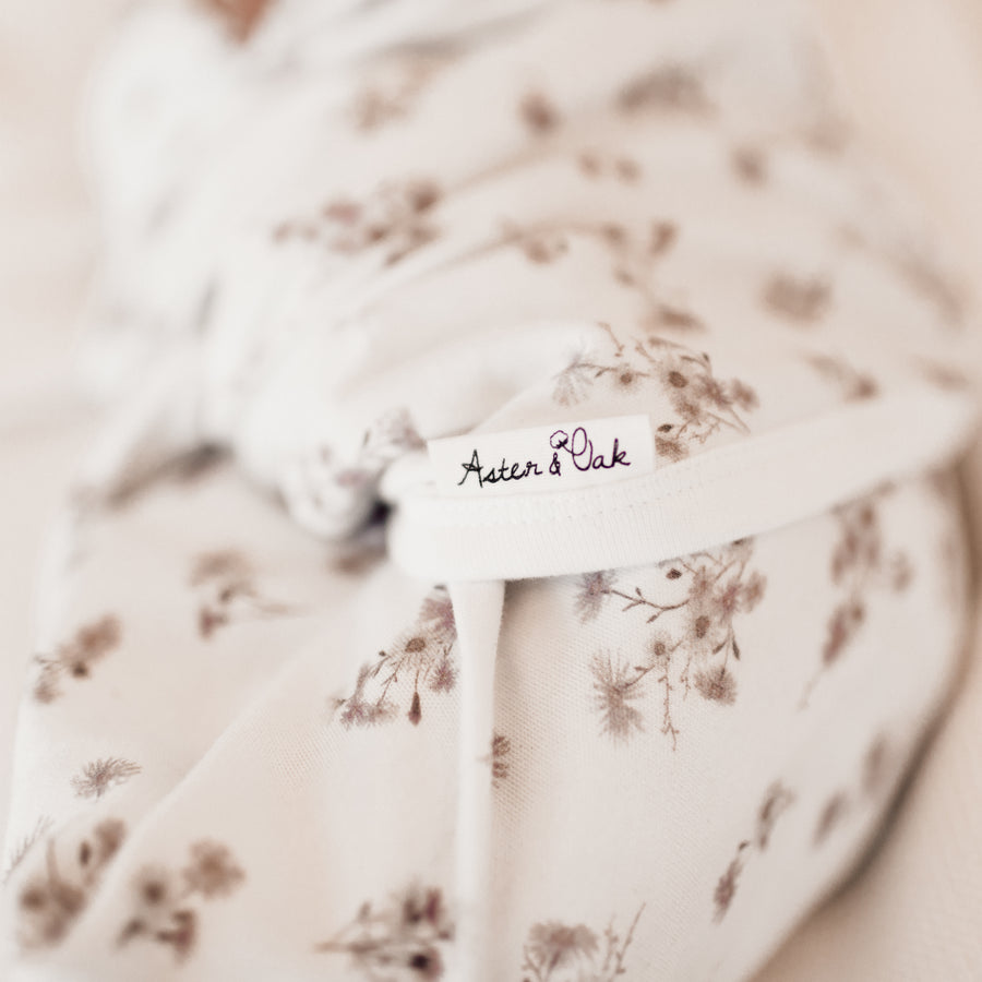 Aster Floral Baby Wrap Girls Newborn Swaddle Blanket